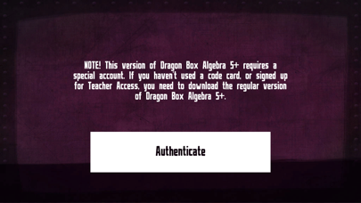 Login Access: DB Algebra 5+ screenshot