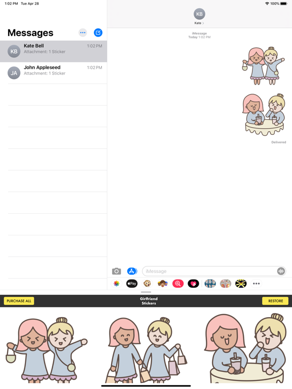 Girlfriend Stickers · iPad screenshot 5 - Stickers app