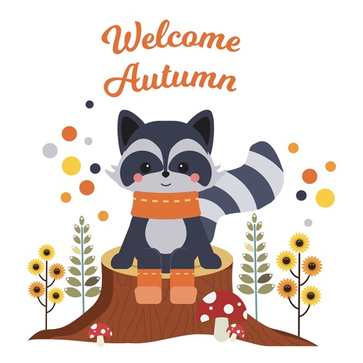 Autumn - Greetings with Animal icon