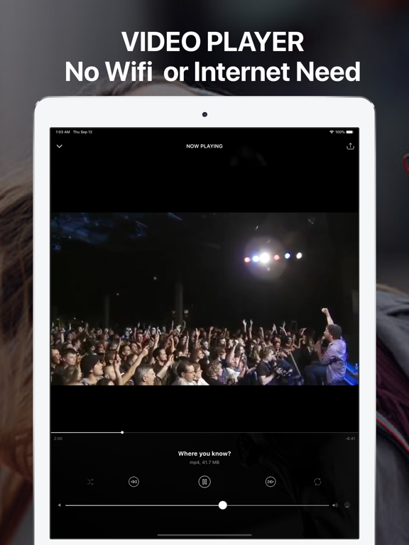iMusic Video Player Offline iPad screenshot 2 - Utilities app