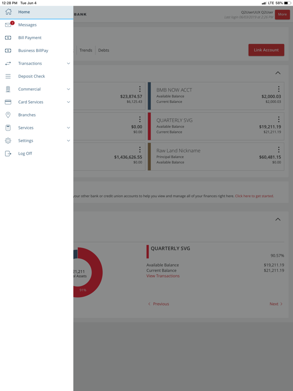 Benchmark Bank eBanking App iPad screenshot 2 - Finance app