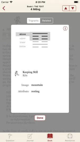 Capture d'écran de The I Ching Or Book Of Changes sur iPhone 6