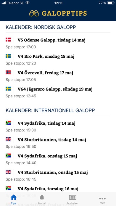 Galopptips.se Screenshot