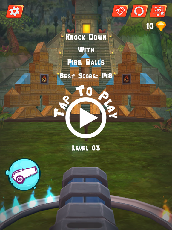 Knock down with Fire Balls