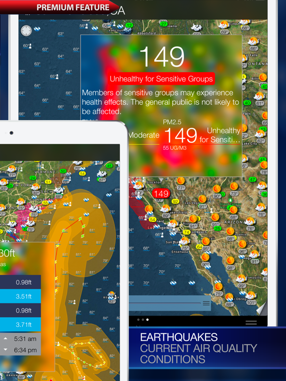 Weather Alert Map PUSH iPad screenshot 4 - Weather app