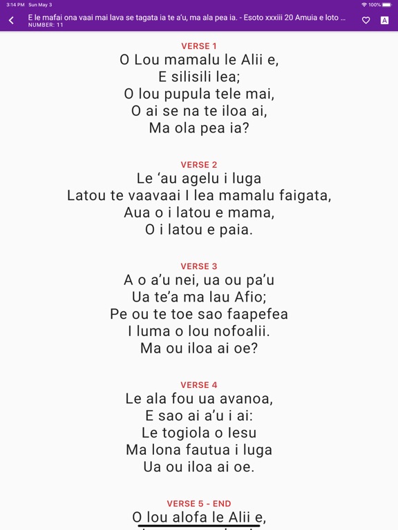 Samoan Hymn iPad screenshot 7 - Music app
