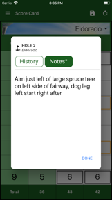 EasyScore Golf Scorecard screenshot
