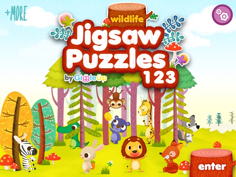 Wildlife Jigsaw Puzzles iPad by GiggleUp Kids Apps And Educational Games  Pty Ltd