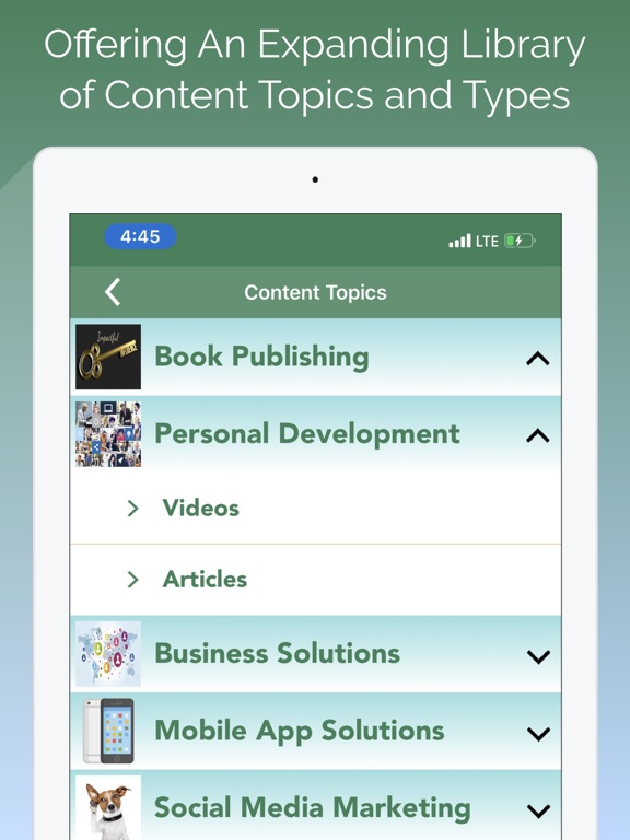 The Elevate Marketplace iPad screenshot