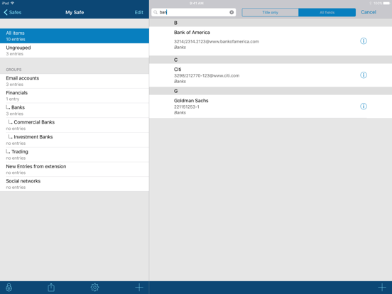 Screenshot #2 for pwSafe 2 - Password Safe