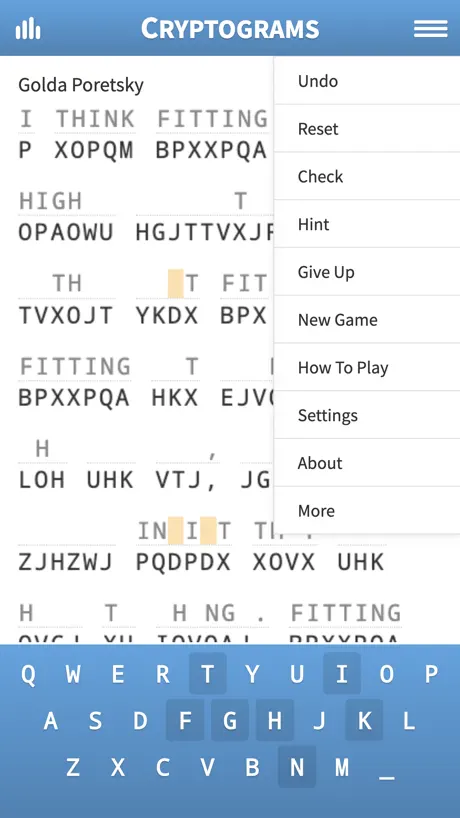 Cryptogram · Cryptoquote Game