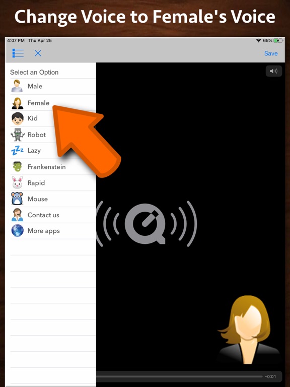 Screenshot #4 for Audio Voice Changer