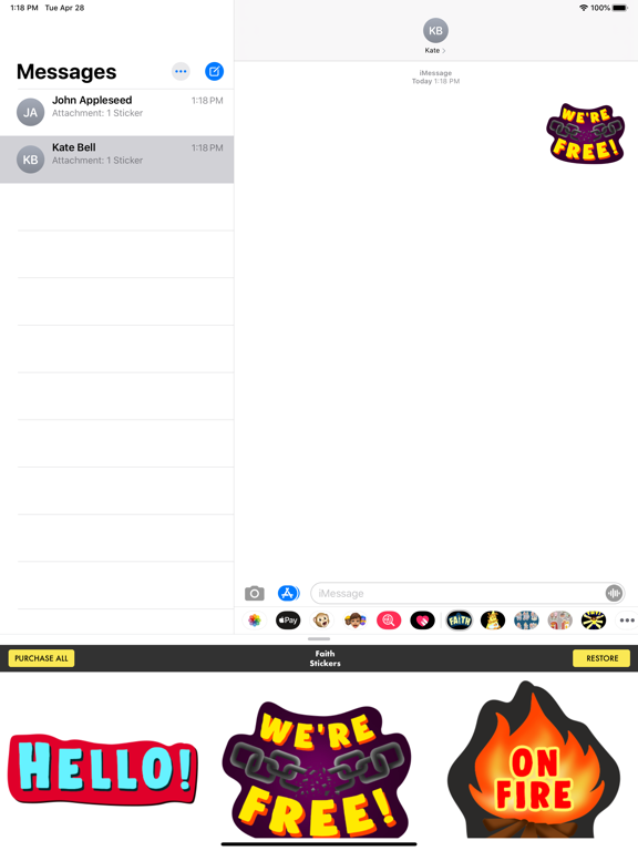 Screenshot #5 pour Faith Stickers ·