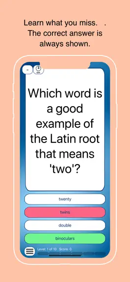 Game screenshot Vocabulary: Greek Latin Roots hack