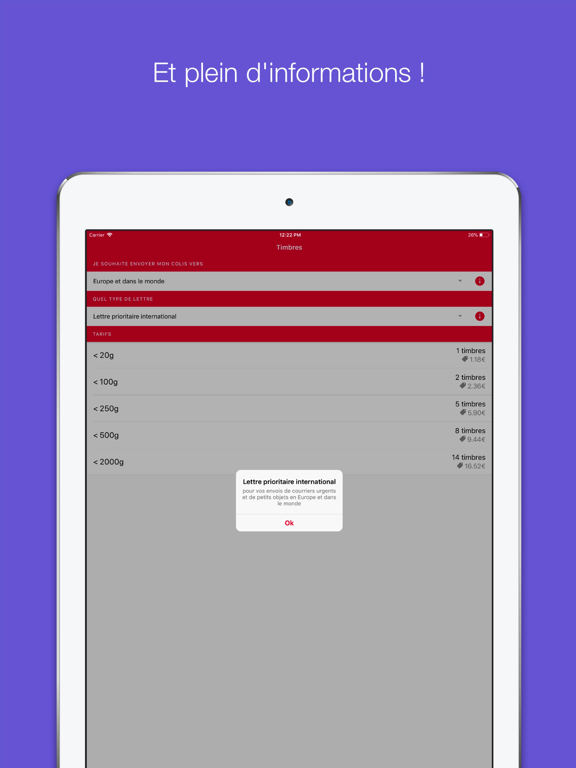 Timbres iPad screenshot