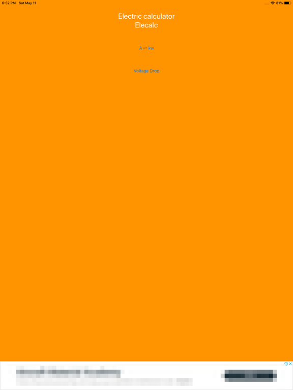 Elecalc iPad screenshot
