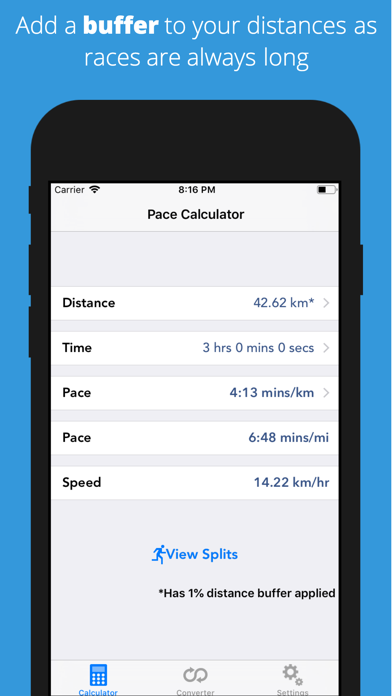 Pace Calculator Screenshot