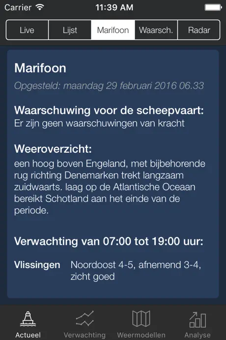 Zeeweer - Maritieme app