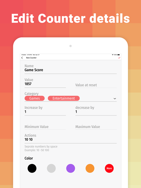 Counter: Digital count machine iPad screenshot 6 - Utilities app