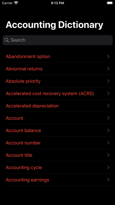 Accounting Dictionary-Offline Screenshot