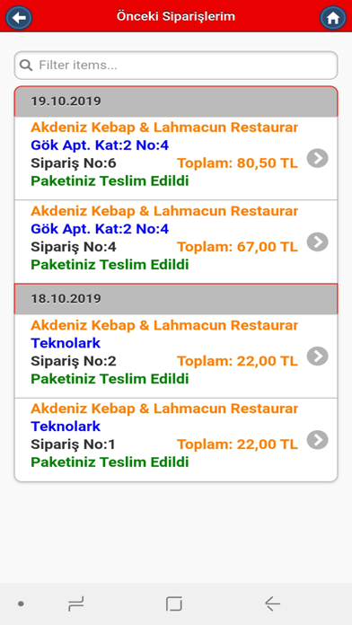 Yemekcim Screenshot