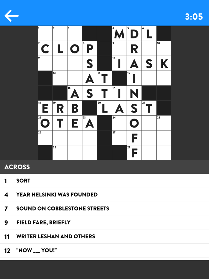 Crossword •