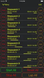 synchronized stopwatch iPhone Captures Décran 3