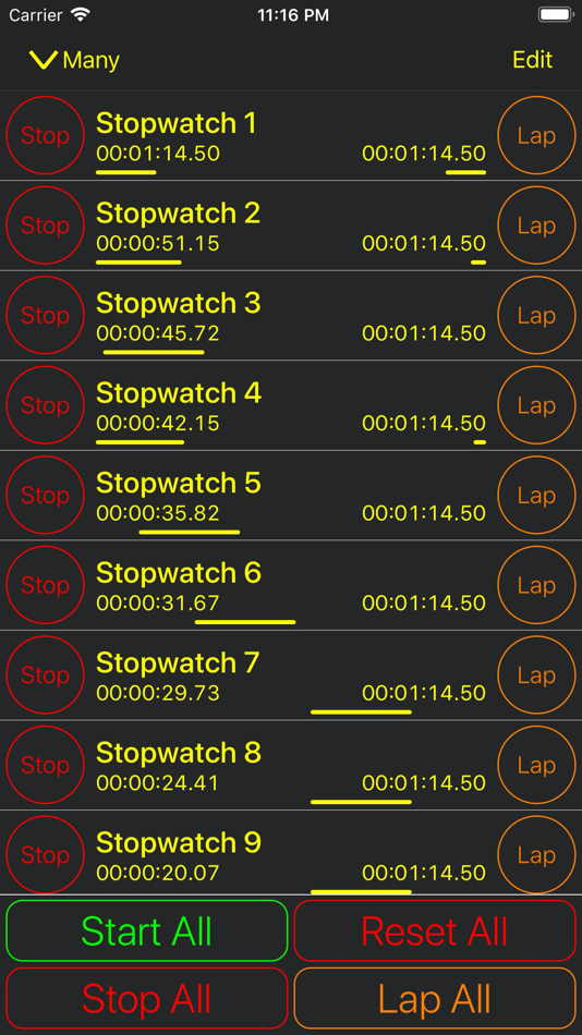 #3. Synchronized Stopwatch (iOS) 由: Hiroki Kawakami