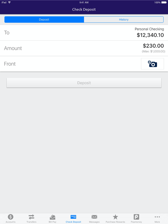 Excite Mobile Banking iPad screenshot 4 - Finance app