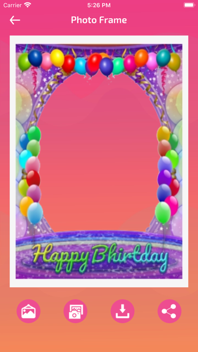 Birthday Photo Frames & Cards Screenshot