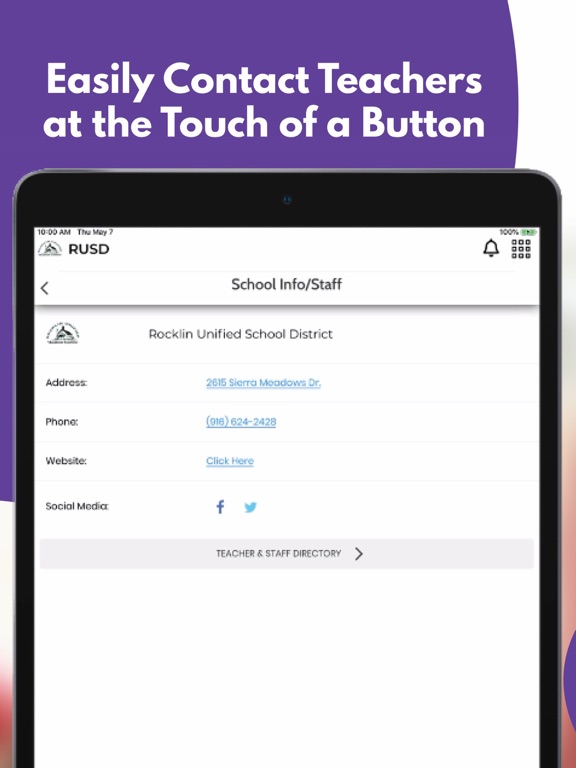 Rocklin USD iPad screenshot