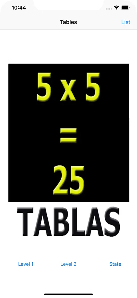 Tablas por Niveles