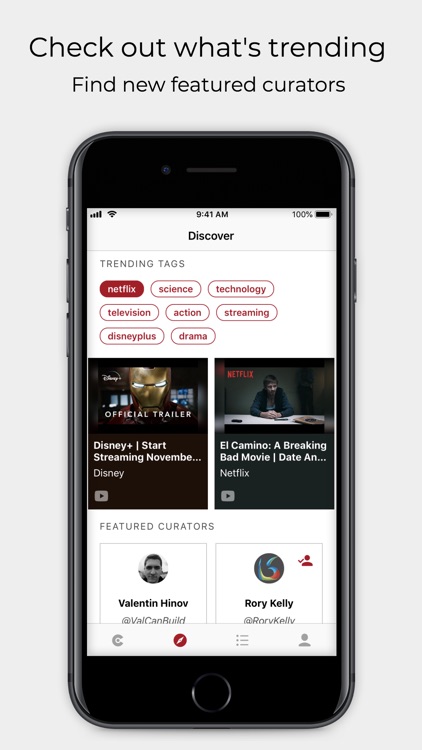 Curated - quality content