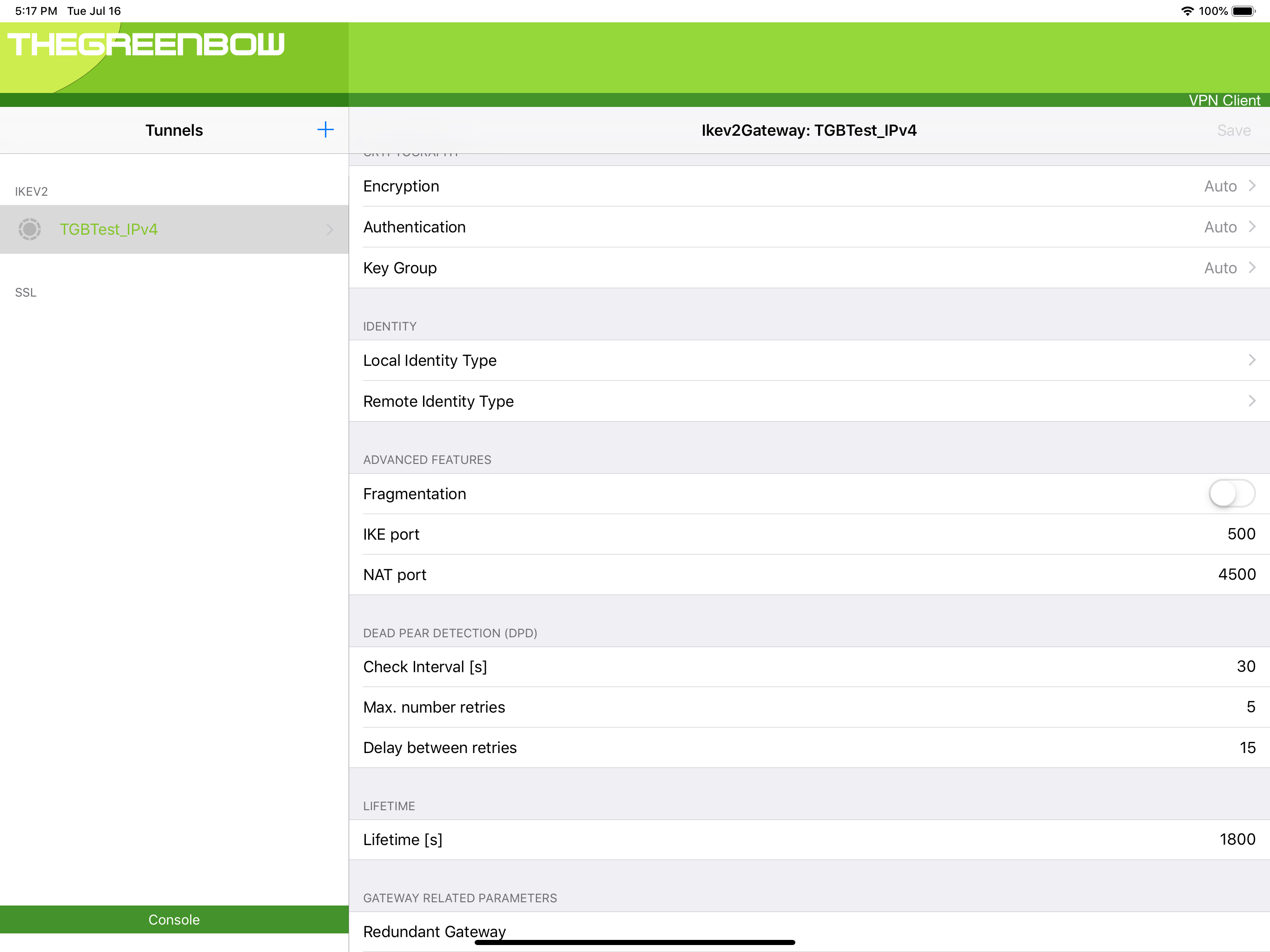 TheGreenBow VPN Client
