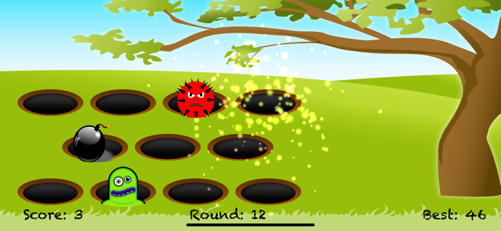 Whack A Cute Monster: Fast Tap screenshot 2