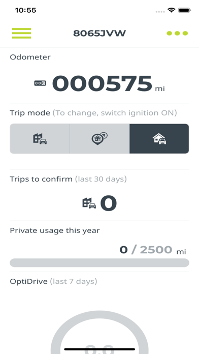 WEBFLEET Logbook Screenshot