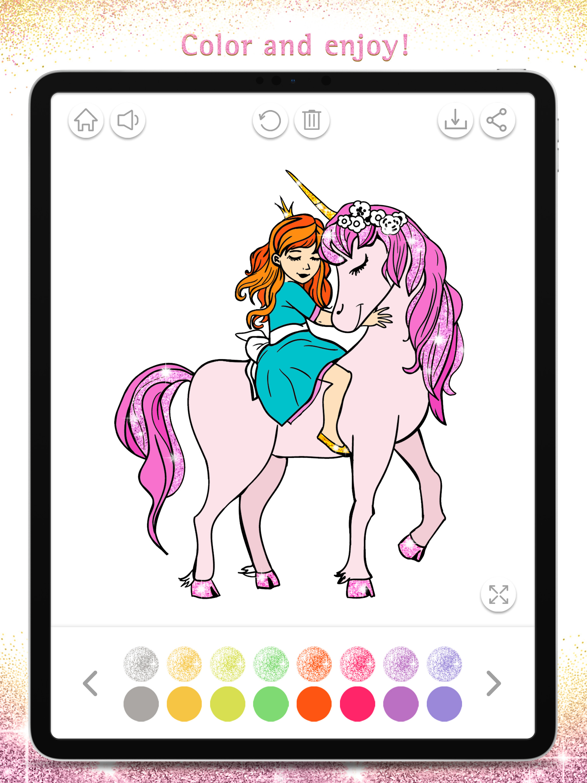 Princess Coloring Book Sparkle