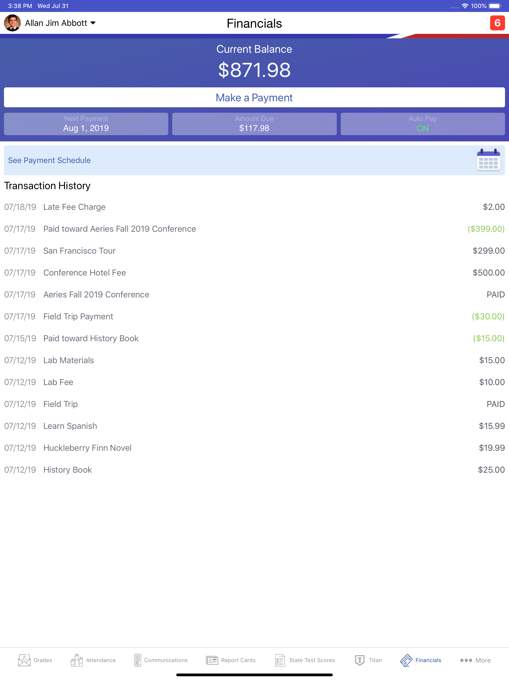 Aeries Mobile Portal