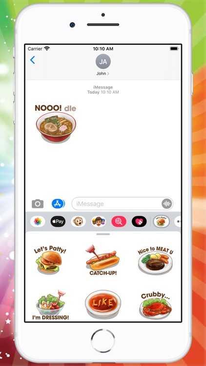 Foodmoji stickers for iMessage screenshot-3