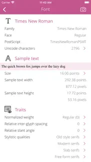 font info iphone capturas de pantalla 2
