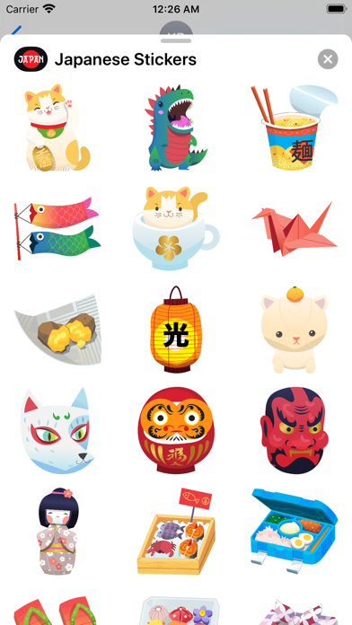 Screenshot #2 pour Japanese Stickers Set