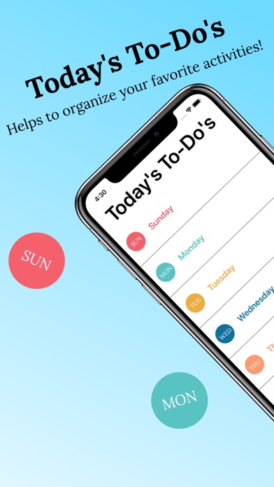 Today's To-Do's iPhone screenshot 1 - Productivity app