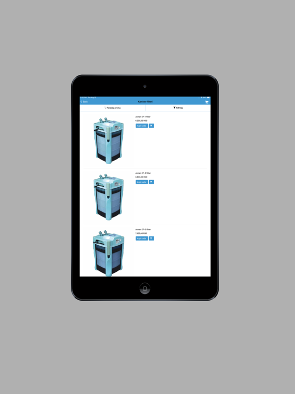 Akvarijum Centar iPad screenshot 2 - Shopping app
