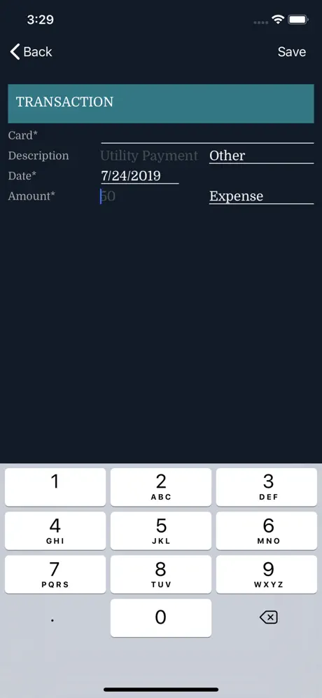 Credit Card Expenses Manager