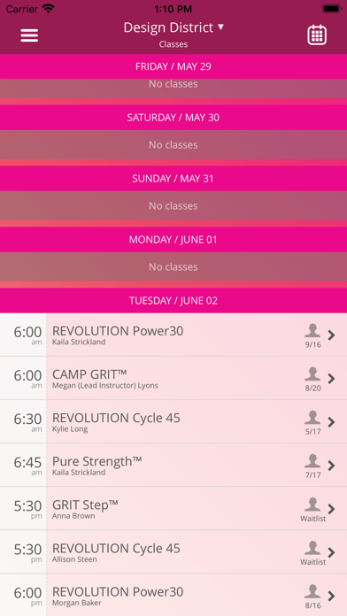 Dallas GRIT Fitness iPhone screenshot 2 - Health & Fitness app