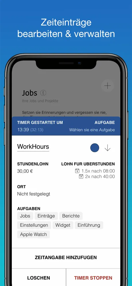 WorkHours: Zeiterfassung