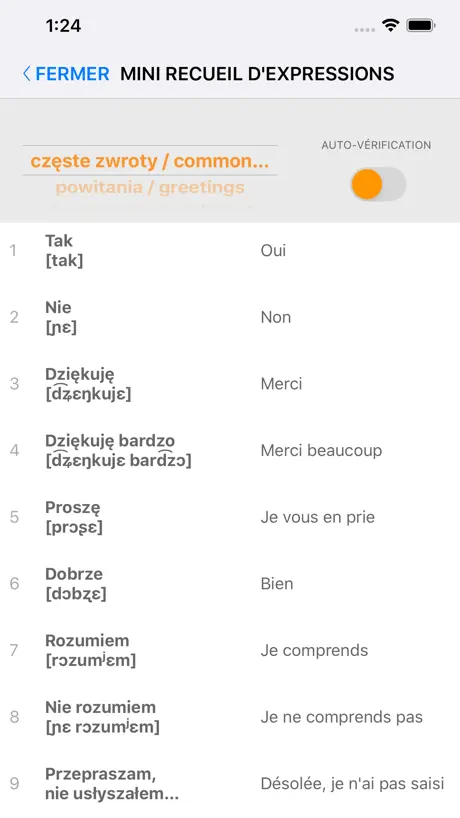 Apprenons les mots polonais