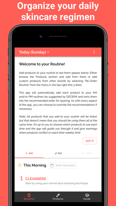 Skincare Regimen Organizer screenshot 1