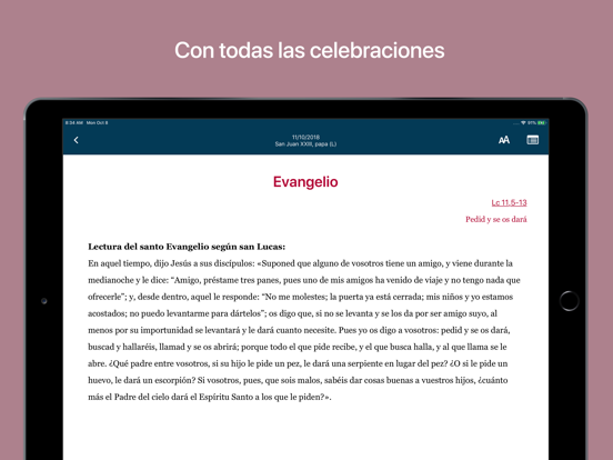La Misa de Cada Día iPad screenshot 3 - Reference app