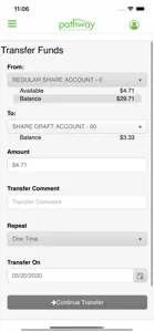 Pathway Credit Union Mobile screenshot #4 for iPhone